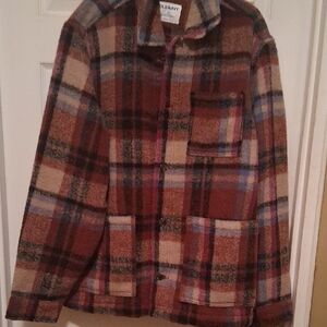 Old Navy Plaid Poly/Wool Jacket Xl
